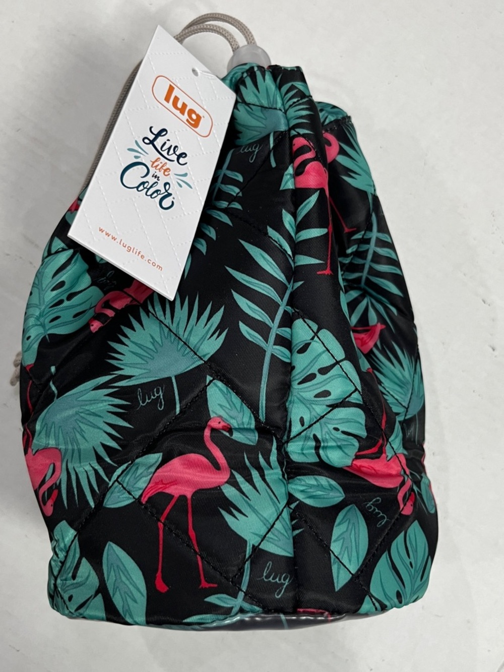 NEW Lug Tumbler Bag Flamingo Black